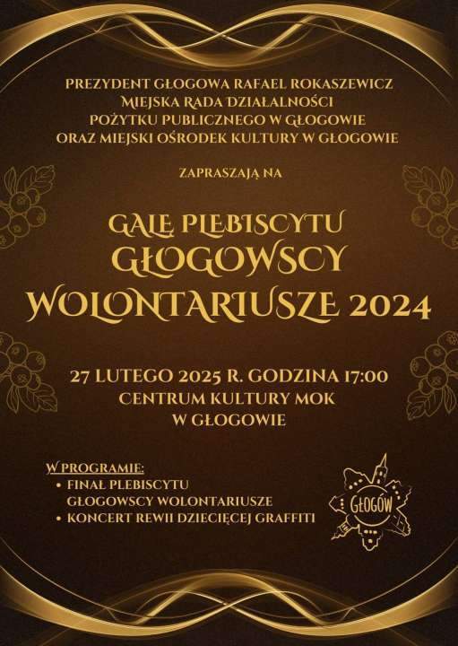 plebiscyt głogowski wolontariusz 2024 plakat