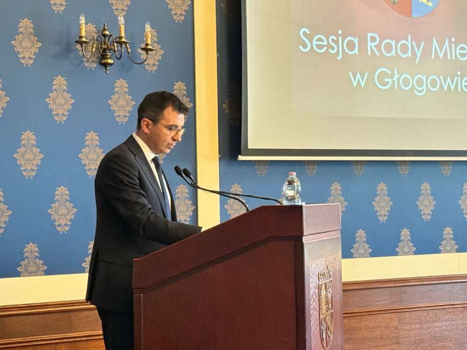 Prezydent Głogowa podczas Sesji Rady Miejskiej