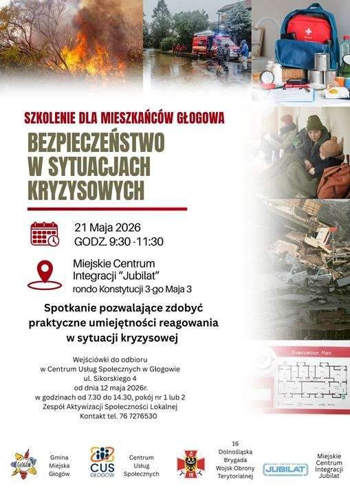 plakat Bezpieczeństwo w sytuacjach kryzysowych MCI Jubilat