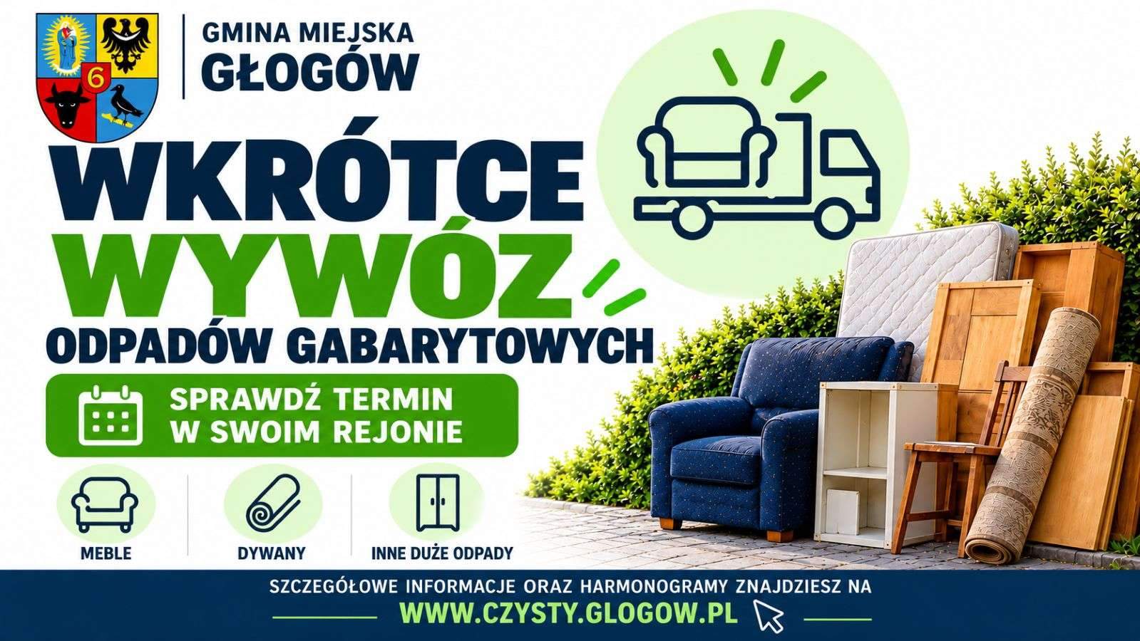 Jesienna zbiórka odpadów wielkogabarytowych w Głogowie